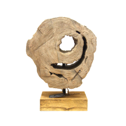 Rzeźba Koło z surowego drewna Art 39cm